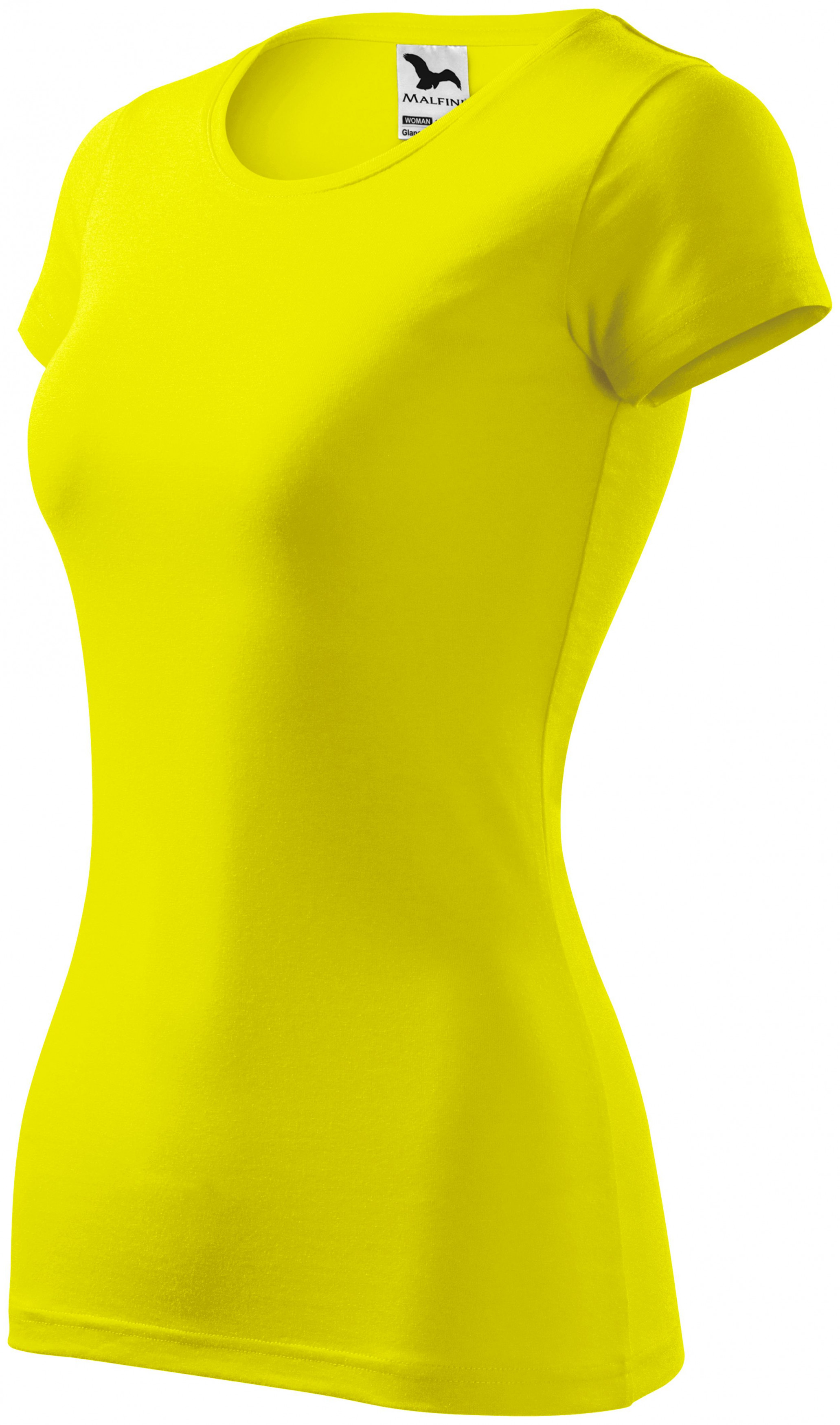 Kényelmes női póló, citromsárga, L