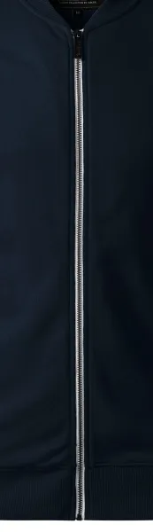 Férfi pulóver rejtett zsebbel - Fehér fém cipzár