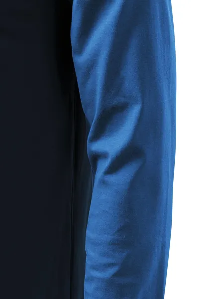 Férfi kontrasztos hosszú ujjú póló - Oldalsó varrással vágjuk