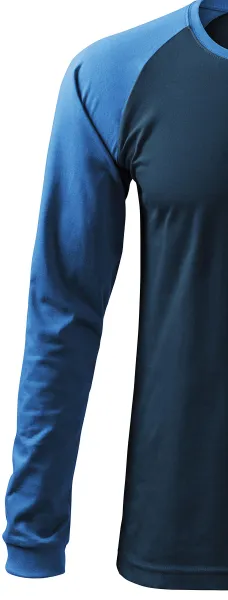 Férfi kontrasztos hosszú ujjú póló - Hosszú raglán ujjú