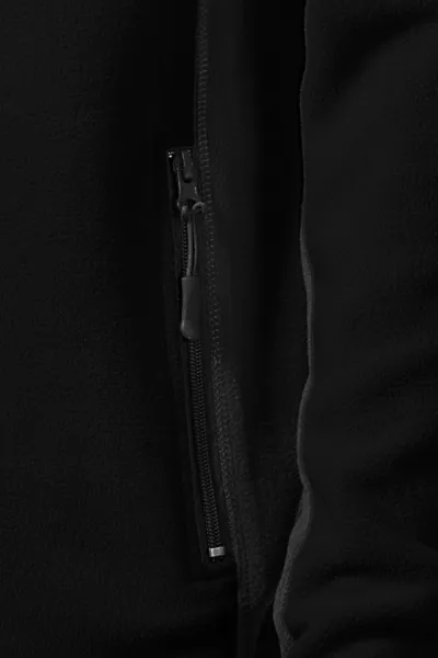 Férfi polár kontraszt kabát - Praktikus cipzáras zsebek