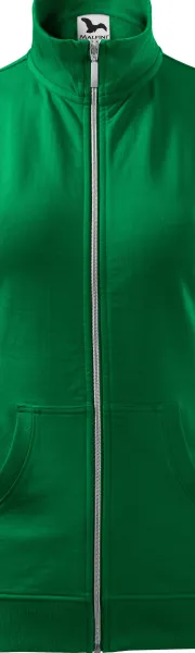 Női pulóver kapucni nélkül - Fém cipzár