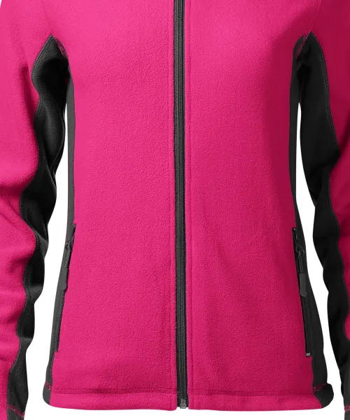 Női polár kontraszt kabát - Enyhén szűkülő szabású