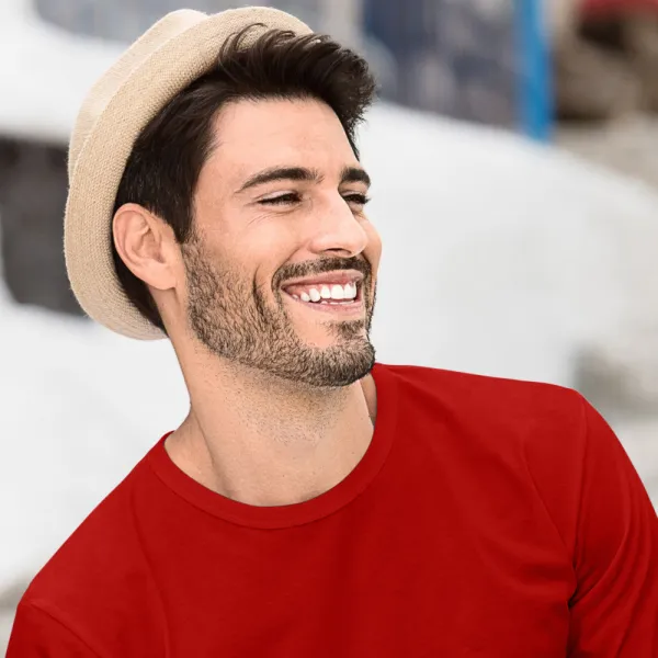 Férfi hosszú ujjú póló - Klasszikus kerek nyakkivágás