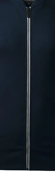 Női pulóver rejtett zsebbel - Fehér fém cipzár