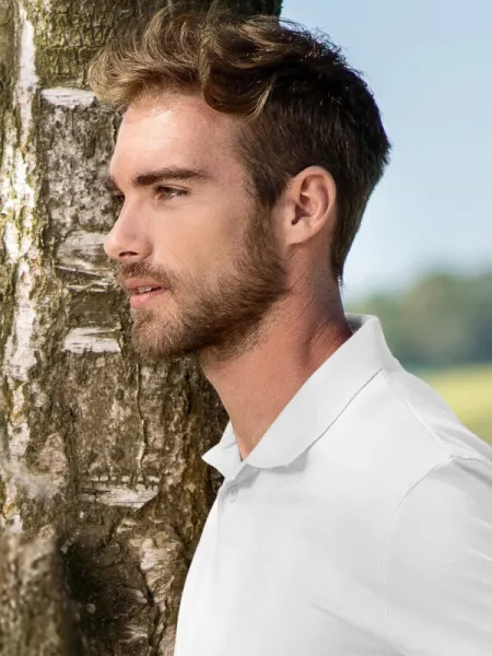 Férfi egyszerű póló - 2 gombos rögzítés