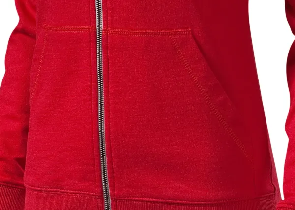 Női kontrasztos pulóver kapucnival - Kenguru stílusú zsebek