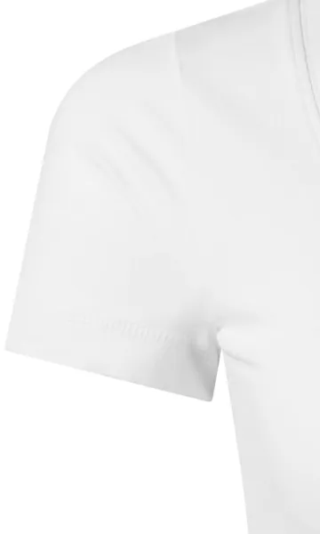 Női póló díszvarrással - Rövid illeszkedő ujjak