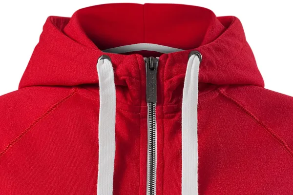 Női kontrasztos pulóver kapucnival - Húzózsinóros kapucni