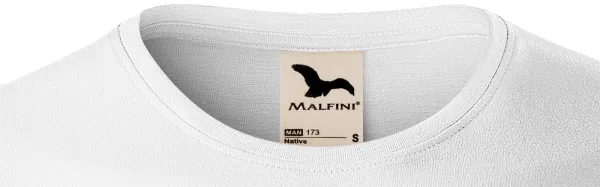 Férfi póló, texturált organikus pamut - Klasszikus kerek nyakkivágás