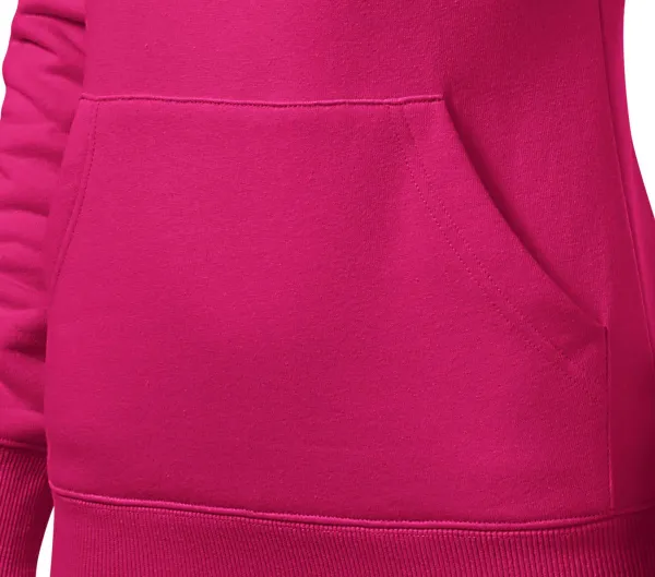 Női pulóver kapucnival cipzár nélkül - Kenguru stílusú tasak