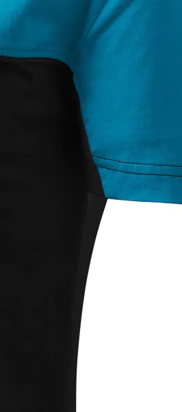 Két színű pamut póló - Vágja oldalvarrásokkal