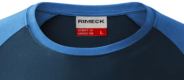 Férfi kontrasztos hosszú ujjú póló - Klasszikus kerek nyakkivágás