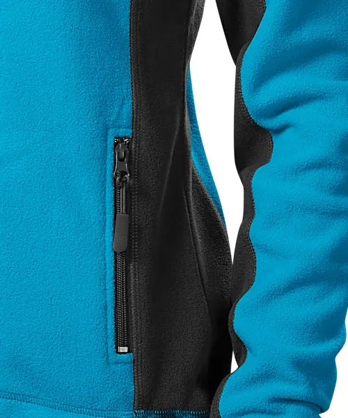 Női polár kontraszt kabát - Praktikus cipzáras zsebek