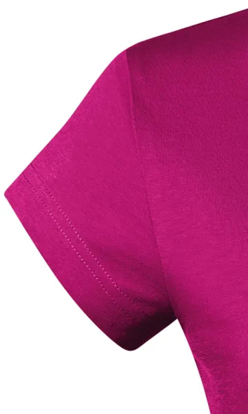 Női vékony póló, V-nyakkivágással - Nagyon rövid ujjú