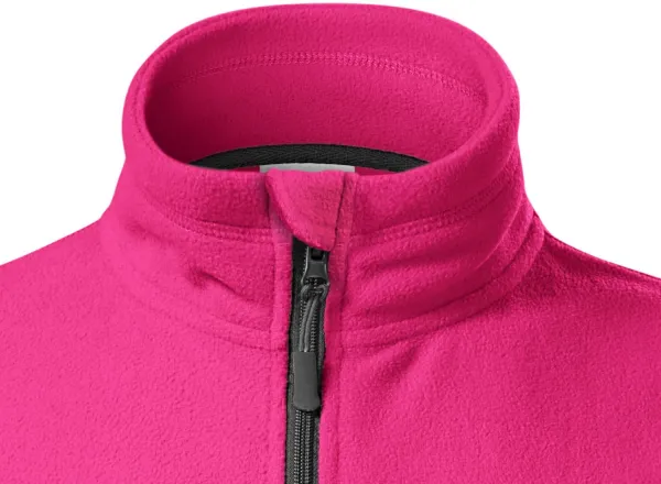 Női polár kontraszt kabát - Cipzáras záródás az állig