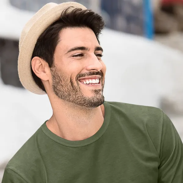 Férfi hosszú ujjú póló - Klasszikus kerek nyakkivágás