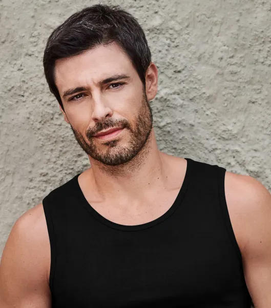 Férfi harisnyatartó - Klasszikus kerek nyakkivágás