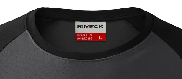 Férfi kontrasztos hosszú ujjú póló - Klasszikus kerek nyakkivágás