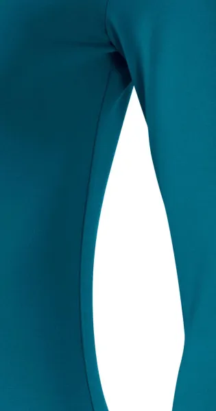 Női póló hosszú ujjú és mélyebb nyakkivágással - Vágja oldalvarrásokkal