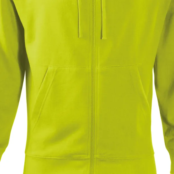 Férfi pulóver kapucnival - Laza fazon oldalsó varrással