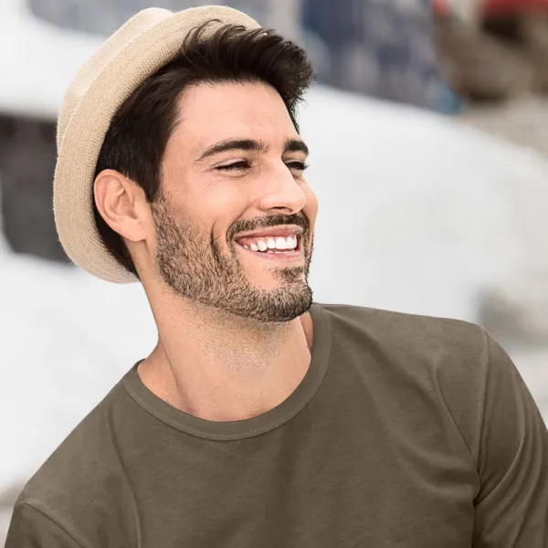 Férfi hosszú ujjú póló - Klasszikus kerek nyakkivágás