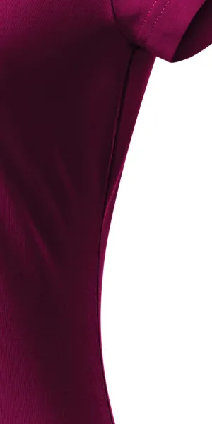 Női vékony póló, V-nyakkivágással - Vágja oldalvarrásokkal