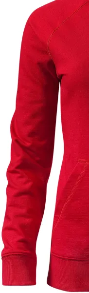 Női kontrasztos pulóver kapucnival - Klasszikus hosszú ujjú