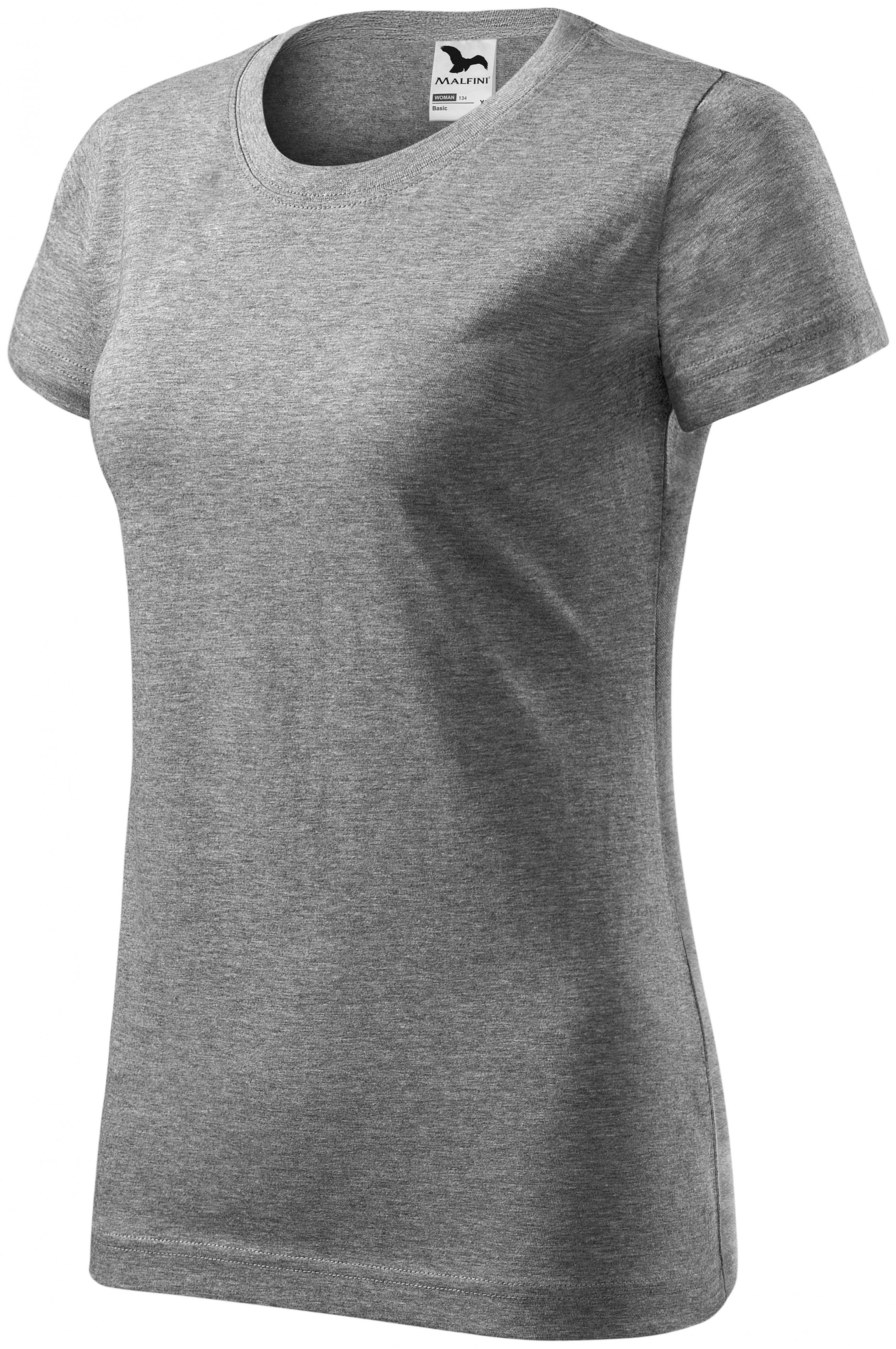 Női egyszerű póló, sötétszürke márvány, XL