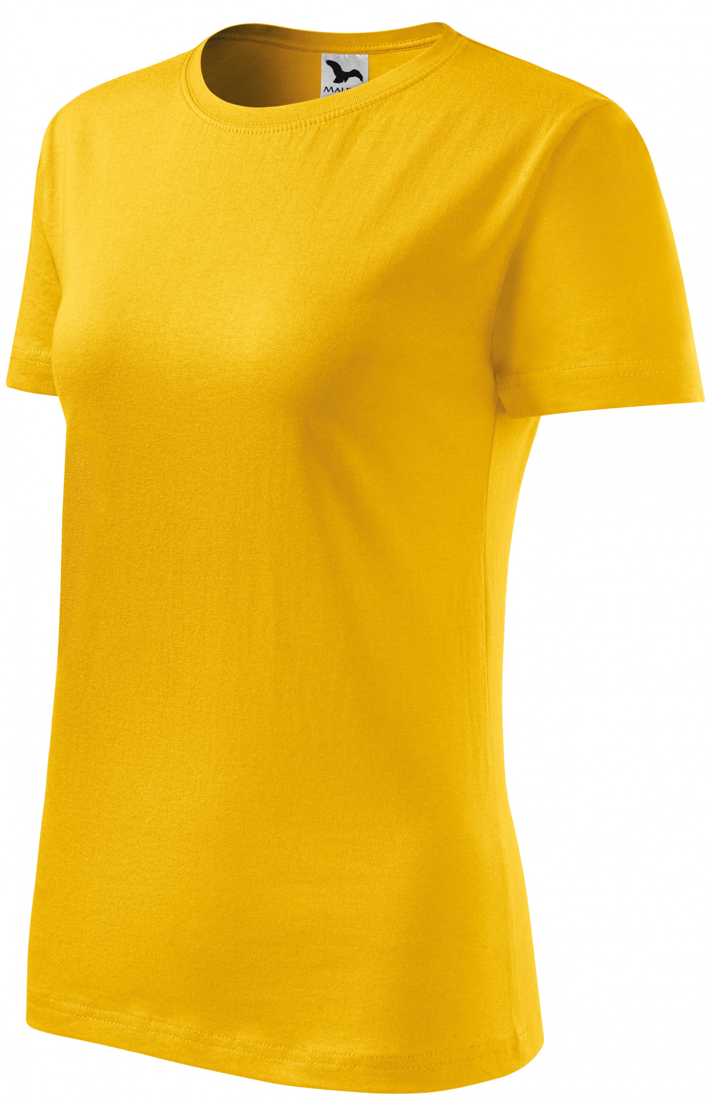Női klasszikus póló, sárga, 2XL